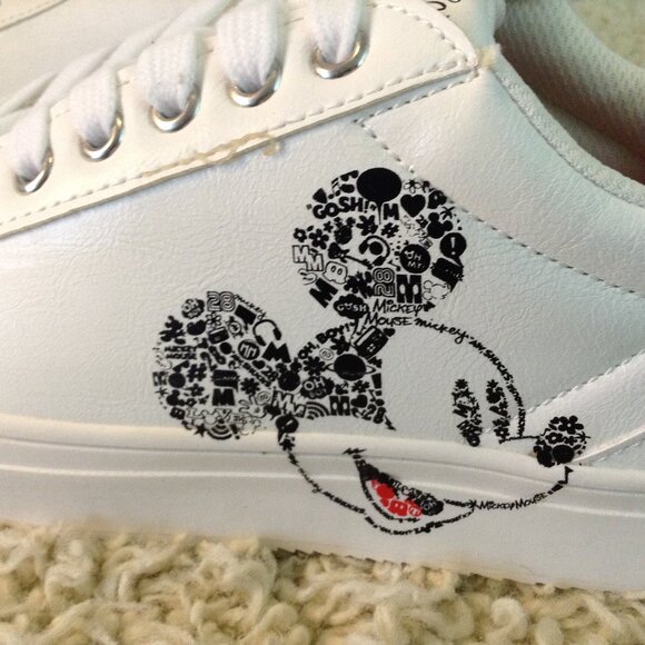 NWT Mickey Mouse Court Sneakers,"8" Tennis, Contemporary, Disney Lovers, Classic - Picture 3 of 7